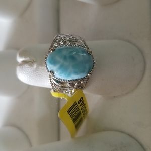 Larimar sterling silver ring